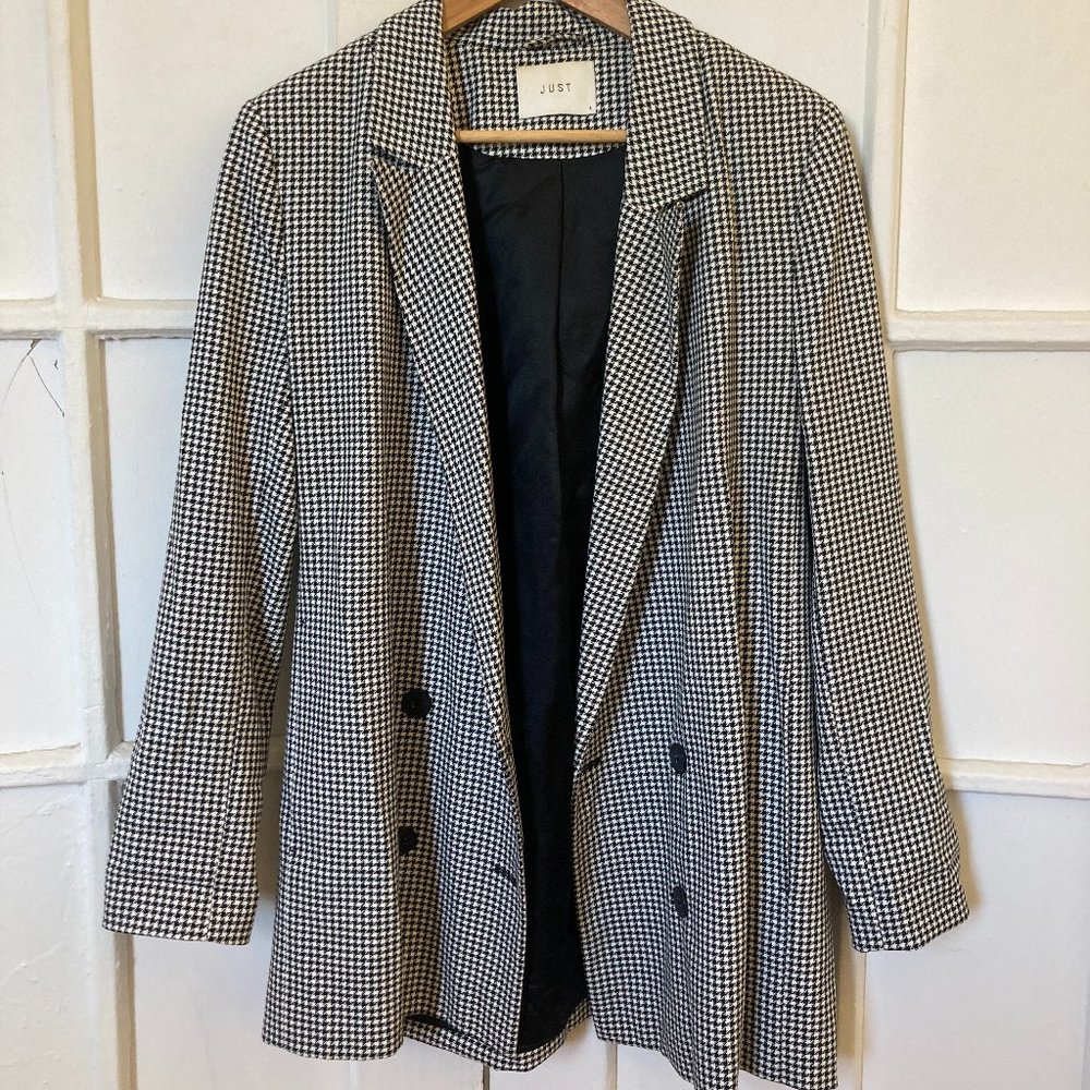 Just Female Houndstooth Amalie Blazer Small